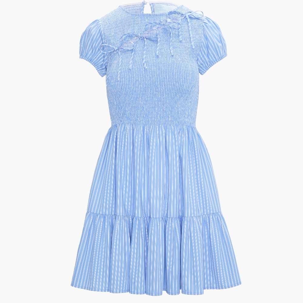 Hill House Home The Gia Mini Nap Dress - Blue Stripe Size MBlue Stripe / M